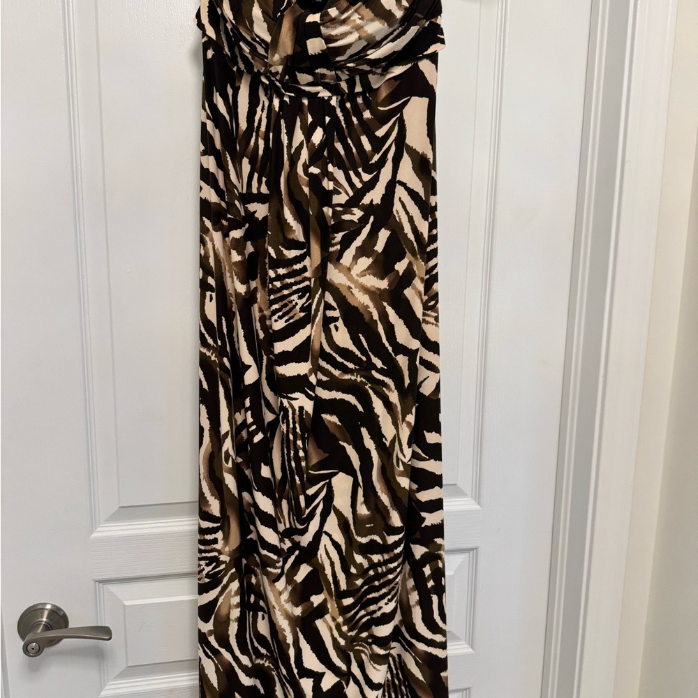 Zebra Print Maxi Dress